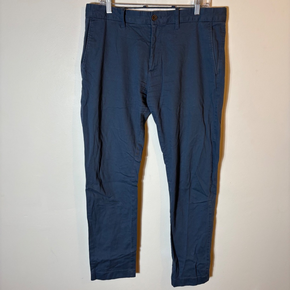 J. Crew Mens Flex Slim Blue Chino Pants W33 L32 Casual‎ Everyday